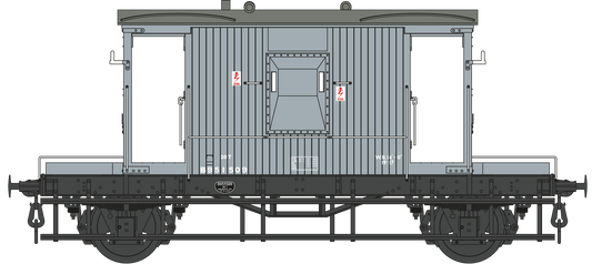 BR 20T Brake Van Diagram 1/506 B951509 BR Grey