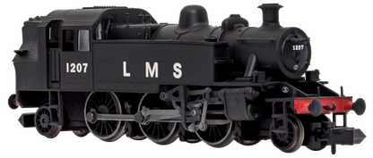 Ivatt 2-6-2T 1207 LMS Unlined Black - DCC Fitted
