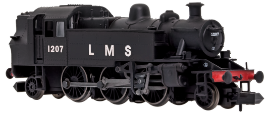 Ivatt 2-6-2T 1207 LMS Unlined Black - DCC Fitted
