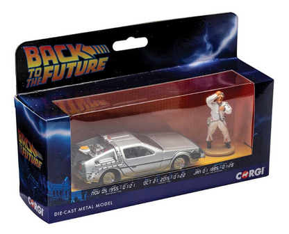 Pre-Owned CC05503 Back to the Future DeLorean and Doc Brown Figurine