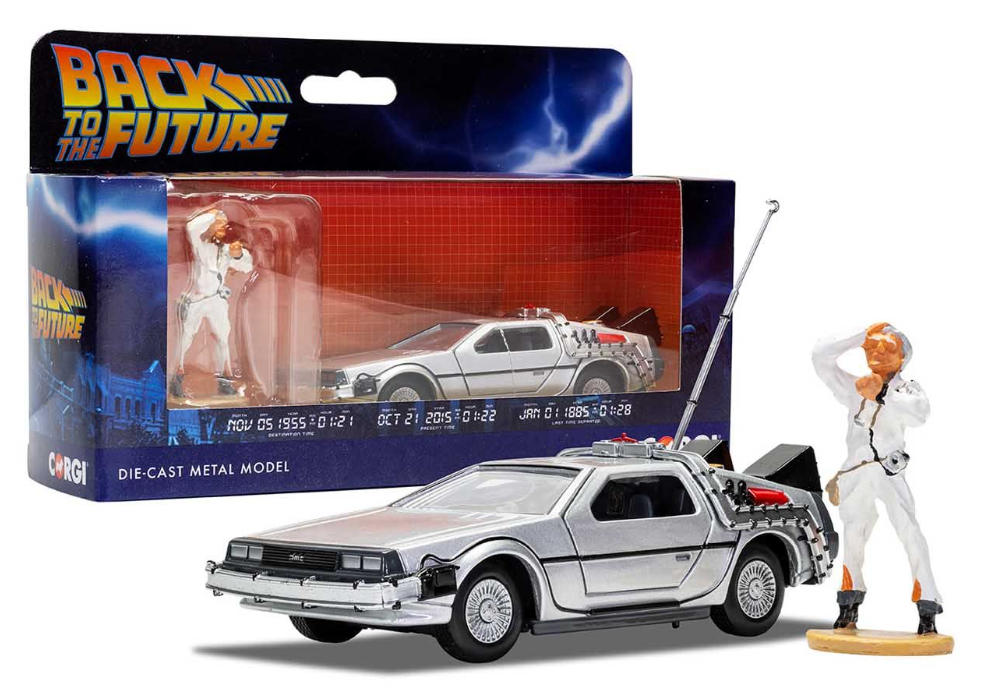 Back to the Future DeLorean and Doc Brown Figurine