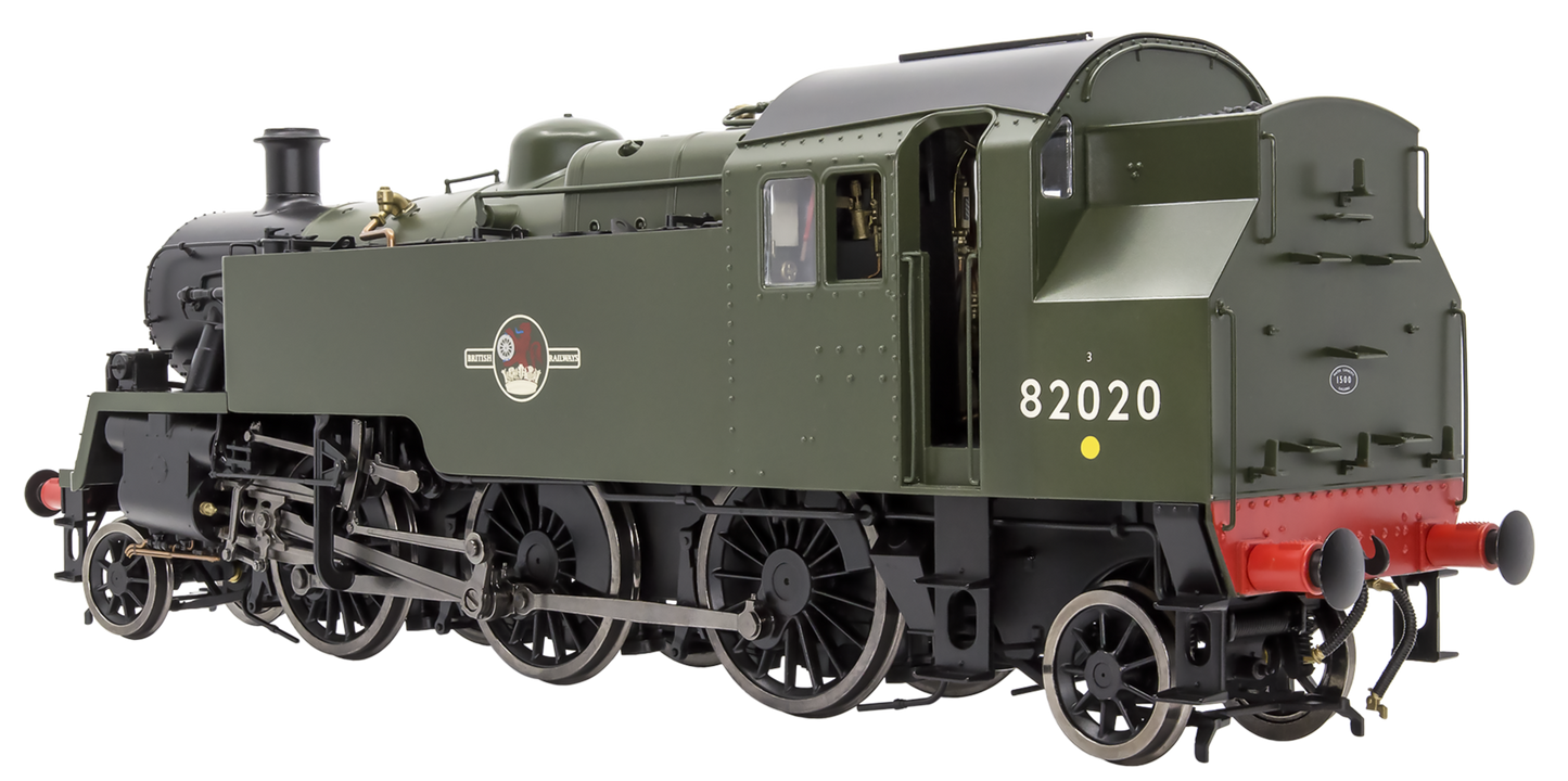 British Railways Standard 3MT 2-6-2T Green Late Crest 82020 - Steam Tank Locomotive - DCC Fitted