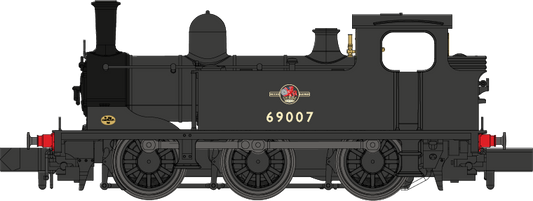 J72 0-6-0 69007 BR Black Late Crest Steam Tank Locomotive