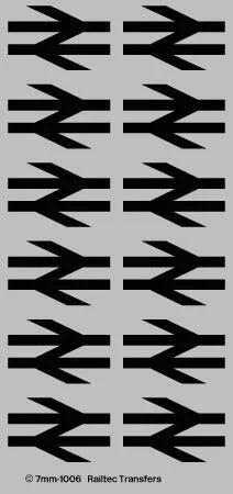 RT-7-1006 RAILTEC 7-1006 BR standard arrows: black