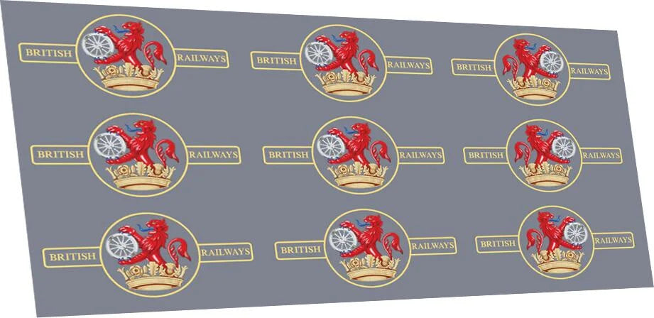 RT-7-1294 RAILTEC 7-1294 BR late crest lion & wheel (ferret & dartboard): L&R smallx9