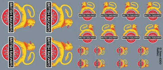 BR early crest lion & wheel totem: L&R facing Transfer