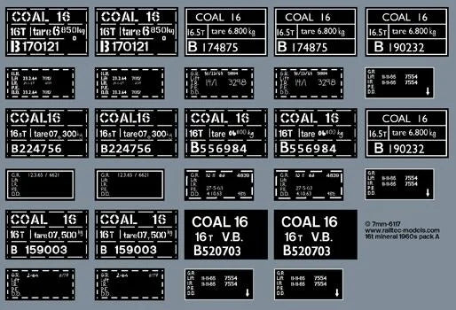 RT-7-6117 RAILTEC 7-6117 16t mineral 1960s pack A
