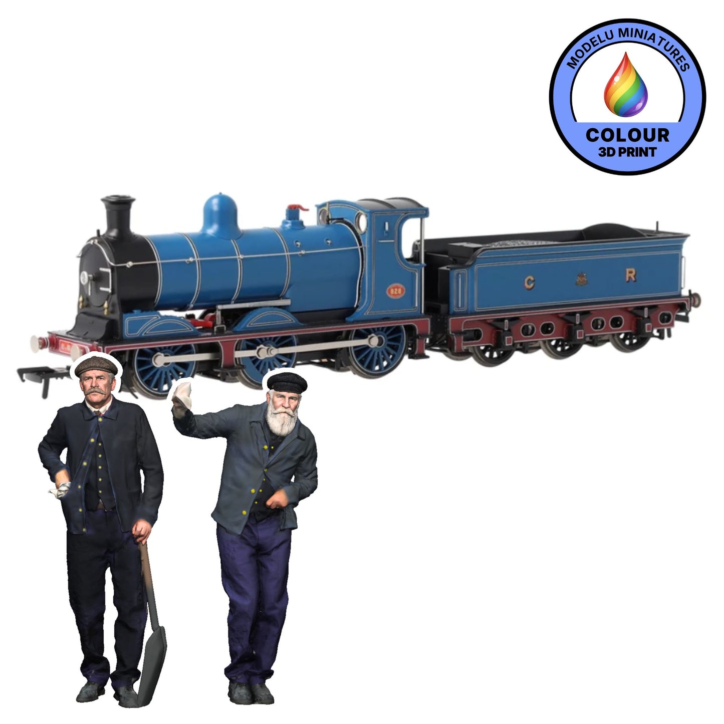 80103-076C 1:76 Scale Exclusive Bachmann Caledonian Class 812 Crew - Full Colour 3D Print
