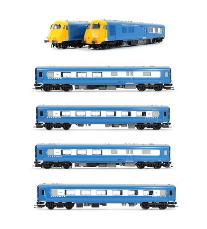 Pre-Owned Midland Pullman Six Car Unit Nanking Blue With Yellow Ends - DCC Fitted