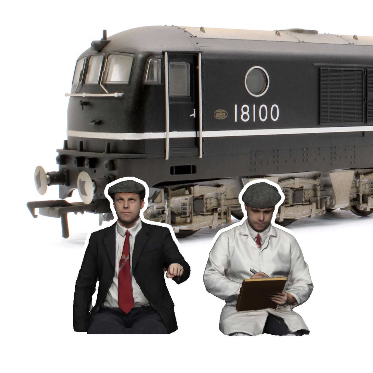 80501-076C 1:76 Scale Exclusive 18100 BR Gas Turbine Crew - Full Colour 3D Print