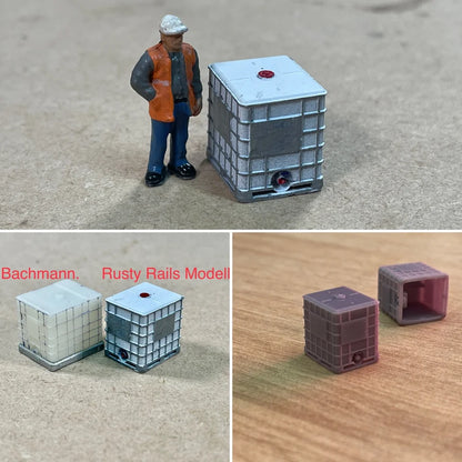 OO Gauge IBC Tanks (Pack of 6) - Unpainted