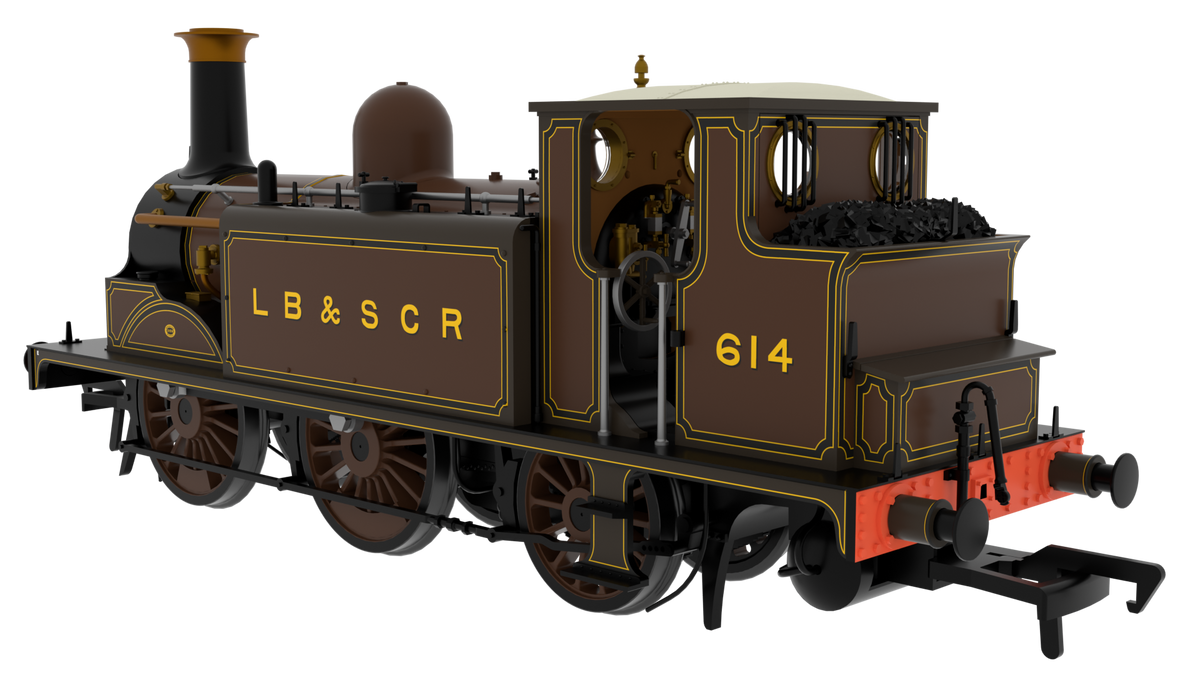 810005 LBSC Class D1 0-6-0T 614 - LB&SCR Marsh Umber Steam Locomotive