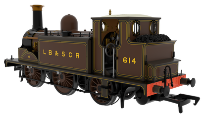 810005 LBSC Class D1 0-6-0T 614 - LB&SCR Marsh Umber Steam Locomotive