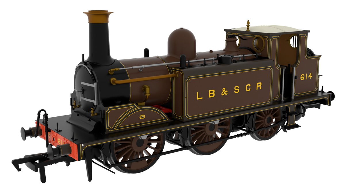 810005 LBSC Class D1 0-6-0T 614 - LB&SCR Marsh Umber Steam Locomotive