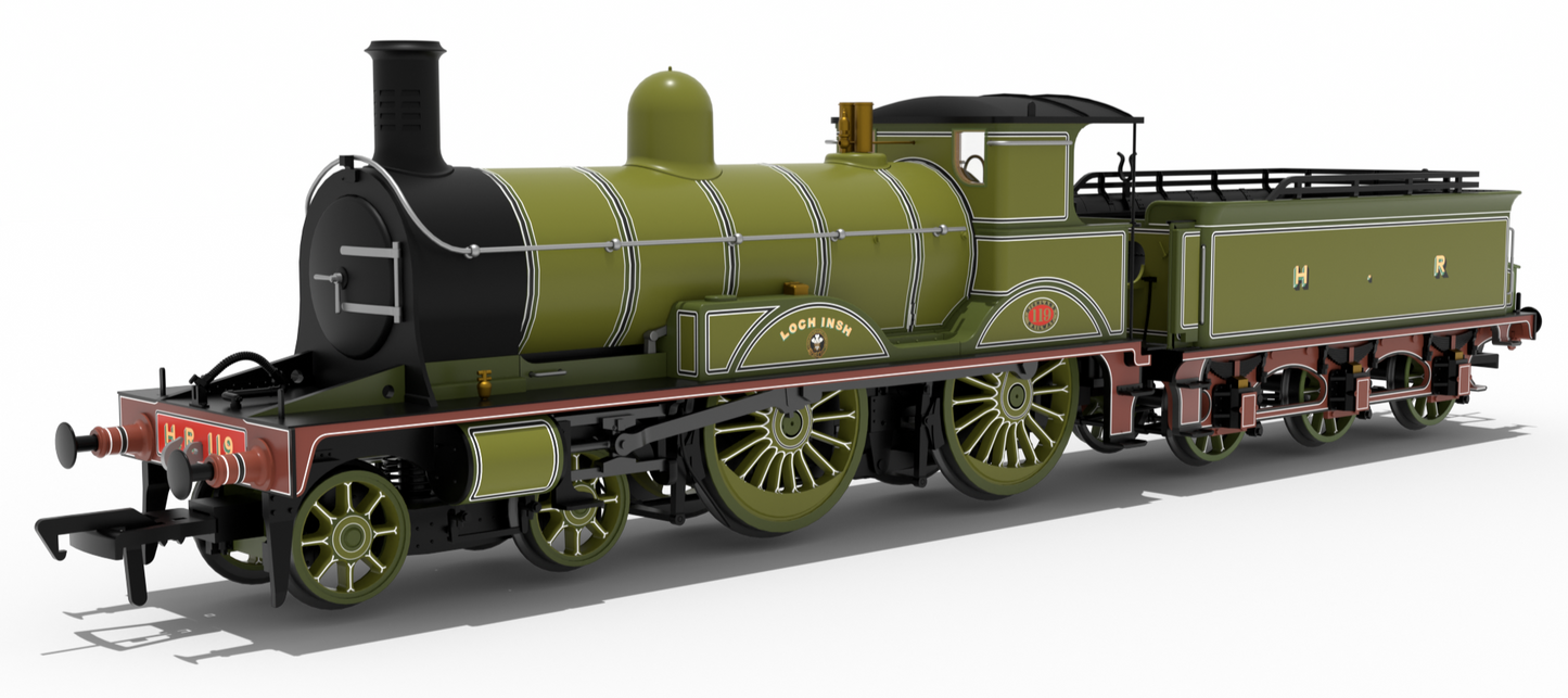 Highland Railway Loch Class 4-4-0 No.119 'Loch Insh' HR Drummond Lined Green Steam Locomotive - DCC Sound