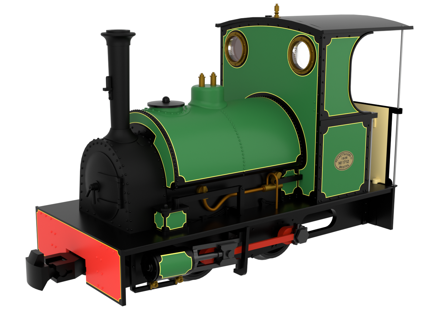 814503 Peckett & Sons Cranmore Class 0-4-0ST Bowaters Style Light Green Steam Locomotive - DCC Fitted