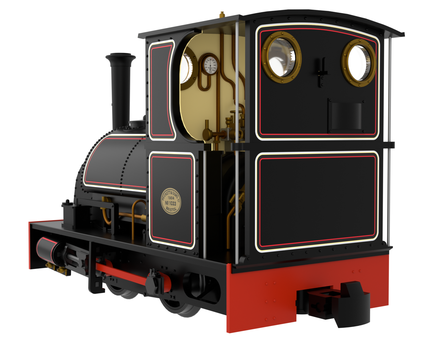 814004 Peckett & Sons Cranmore Class 0-4-0ST Lined Black Steam Locomotive
