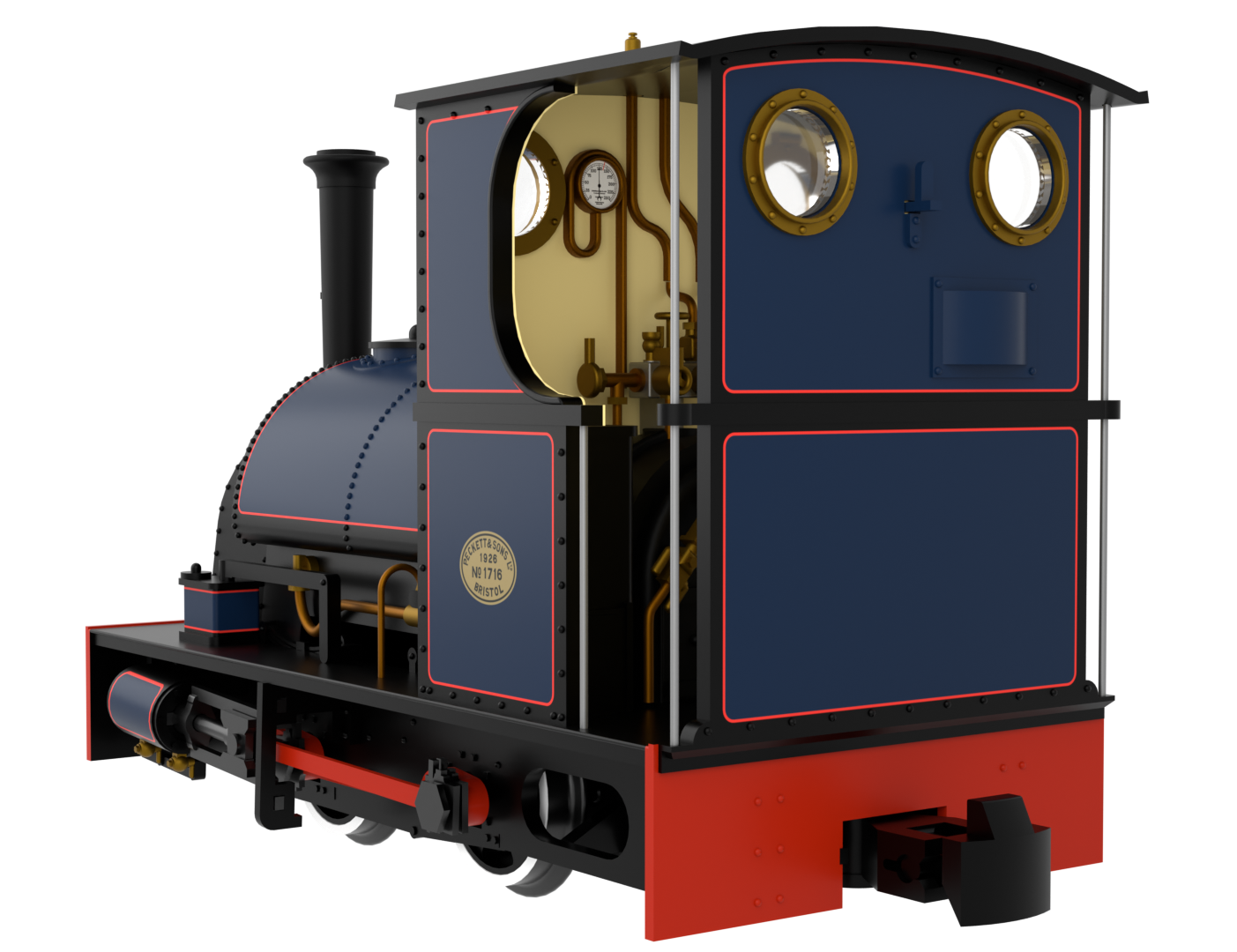 814008 Peckett & Sons Cranmore Class 0-4-0ST Lined Dark Blue Steam Locomotive