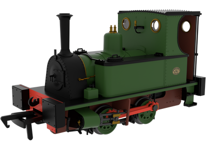 816502 Peckett 0-4-0T No.1631 Plain Mid Green Steam Locomotive - DCC Sound