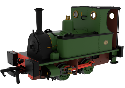 816502 Peckett 0-4-0T No.1631 Plain Mid Green Steam Locomotive - DCC Sound