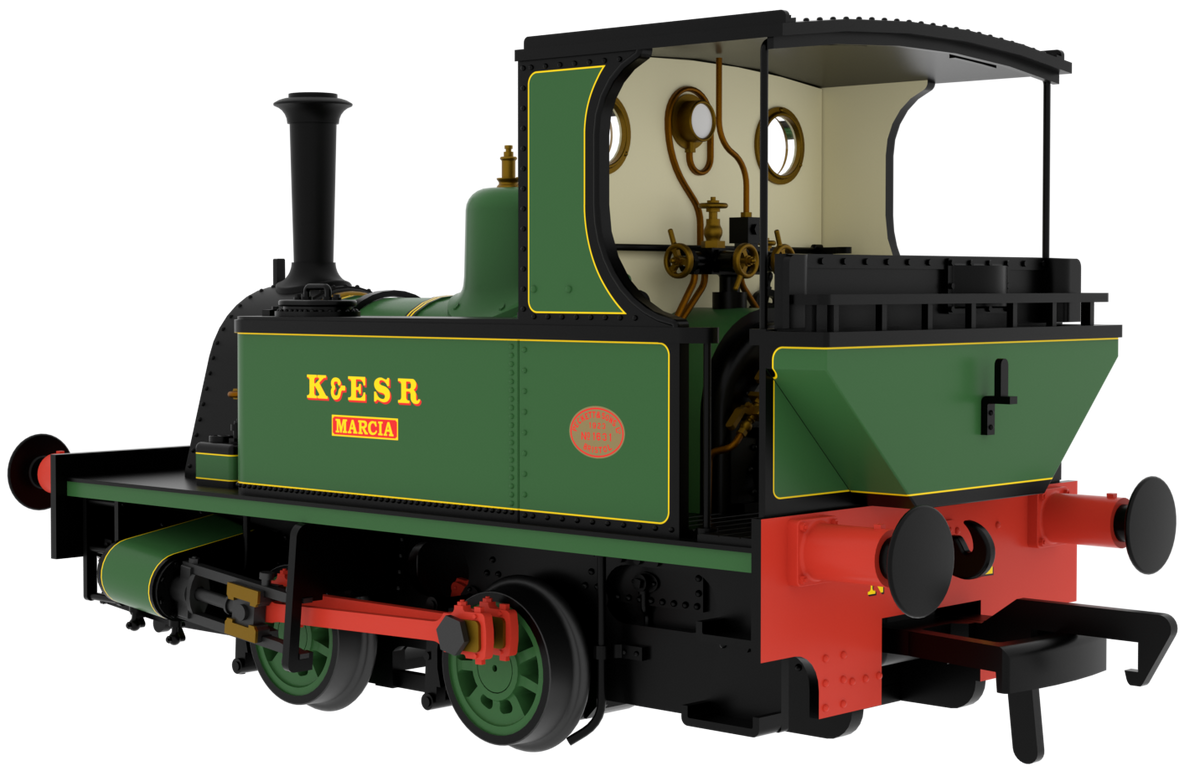 816003 Peckett 0-4-0T No.1631 No.12 'Marcia' K&ESR Apple Green Steam Locomotive