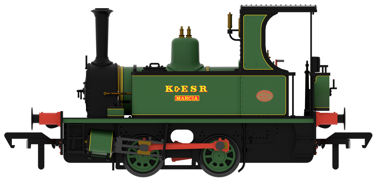 816003 Peckett 0-4-0T No.1631 No.12 'Marcia' K&ESR Apple Green Steam Locomotive