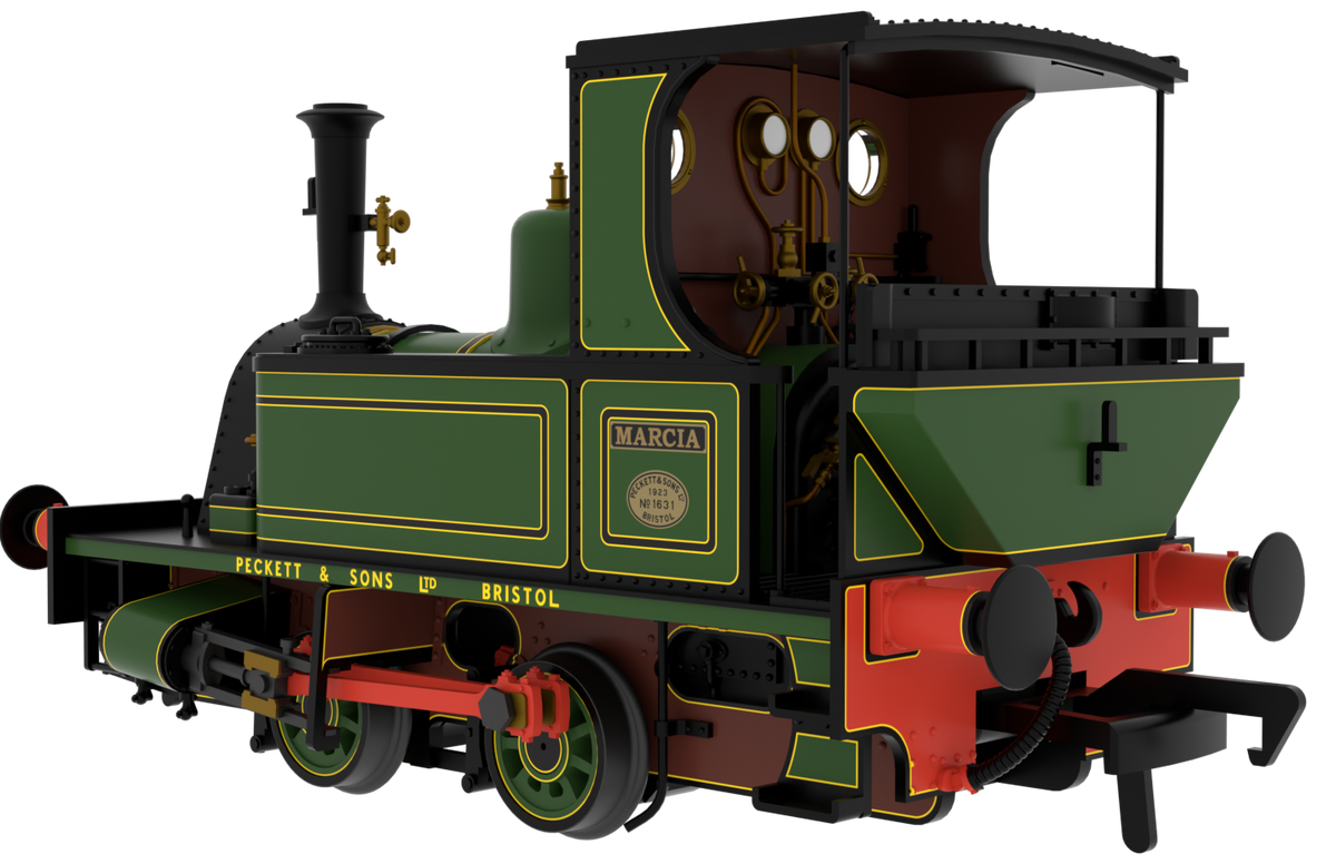 816005 Peckett 0-4-0T No.1631 'Marcia' Peckett Lined Works Green Steam Locomotive