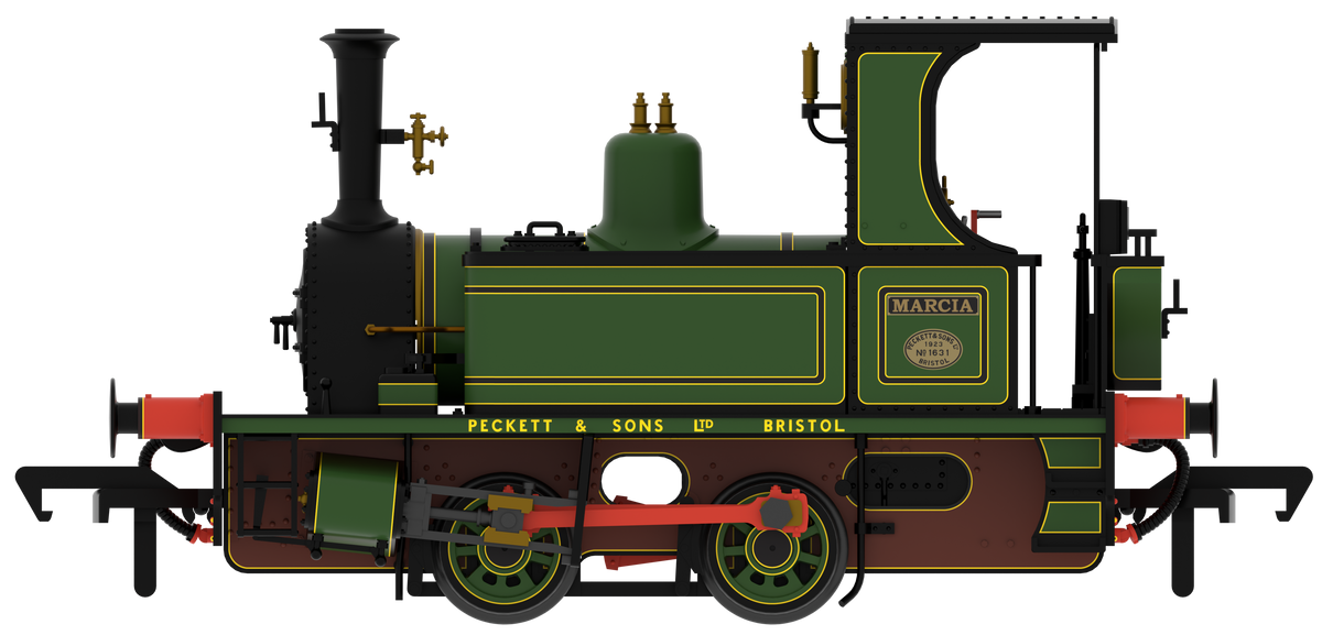 816005 Peckett 0-4-0T No.1631 'Marcia' Peckett Lined Works Green Steam Locomotive