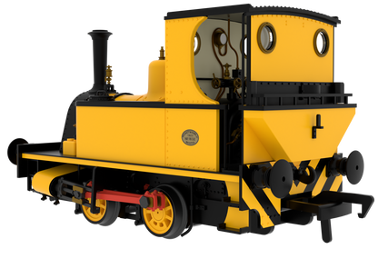 816507 Peckett 0-4-0T 1287 Class Yellow with Wasp Stripes Steam Locomotive - DCC Sound