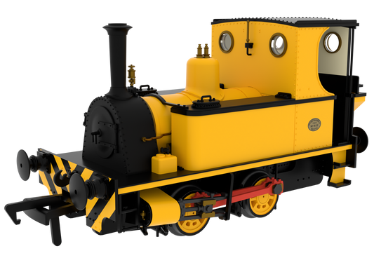 816507 Peckett 0-4-0T 1287 Class Yellow with Wasp Stripes Steam Locomotive - DCC Sound