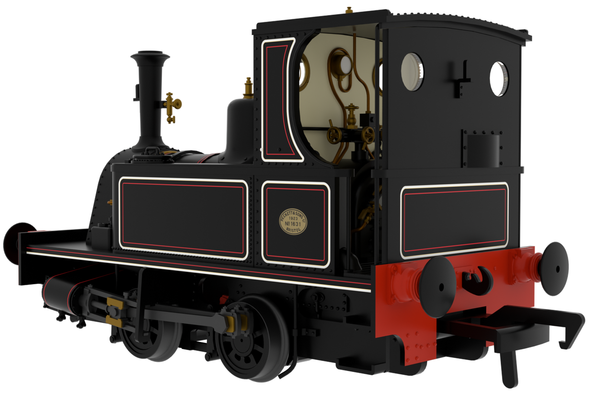 816509 Peckett 0-4-0T 1287 Class LNWR Black Steam Locomotive - DCC Sound