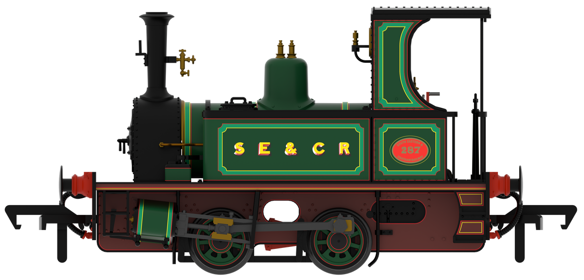 816510 Peckett 0-4-0T 1287 Class No.287 SECR Lined Green Steam Locomotive - DCC Sound
