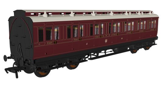 978251 GWR Lined Crimson Lake 'Evolution' Non-Corridor First No.15
