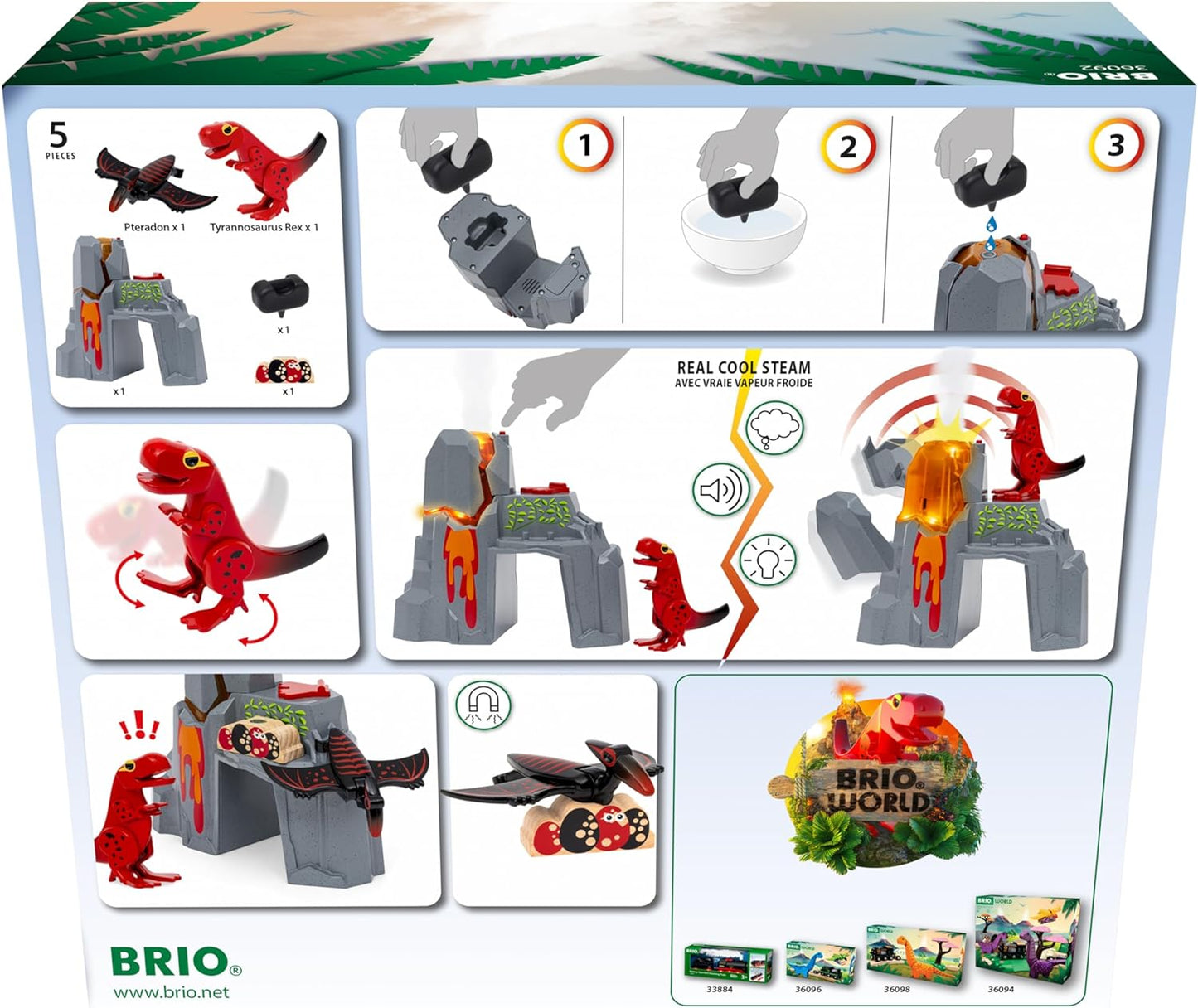 BRIO WORLD - Dinosaur Erupting Volcano