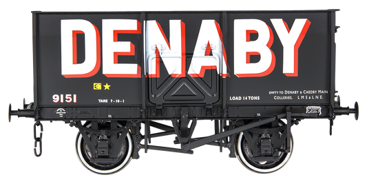 14T Slope Sided Mineral Wagon Black 9151 Denaby