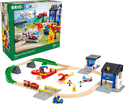 BRIO World Railway Set Rescue Team Train Set