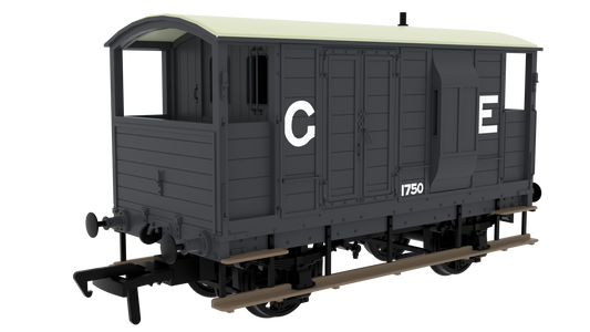 820005 LSWR/WD 20T Brake Van - No. 1750 GER Grey