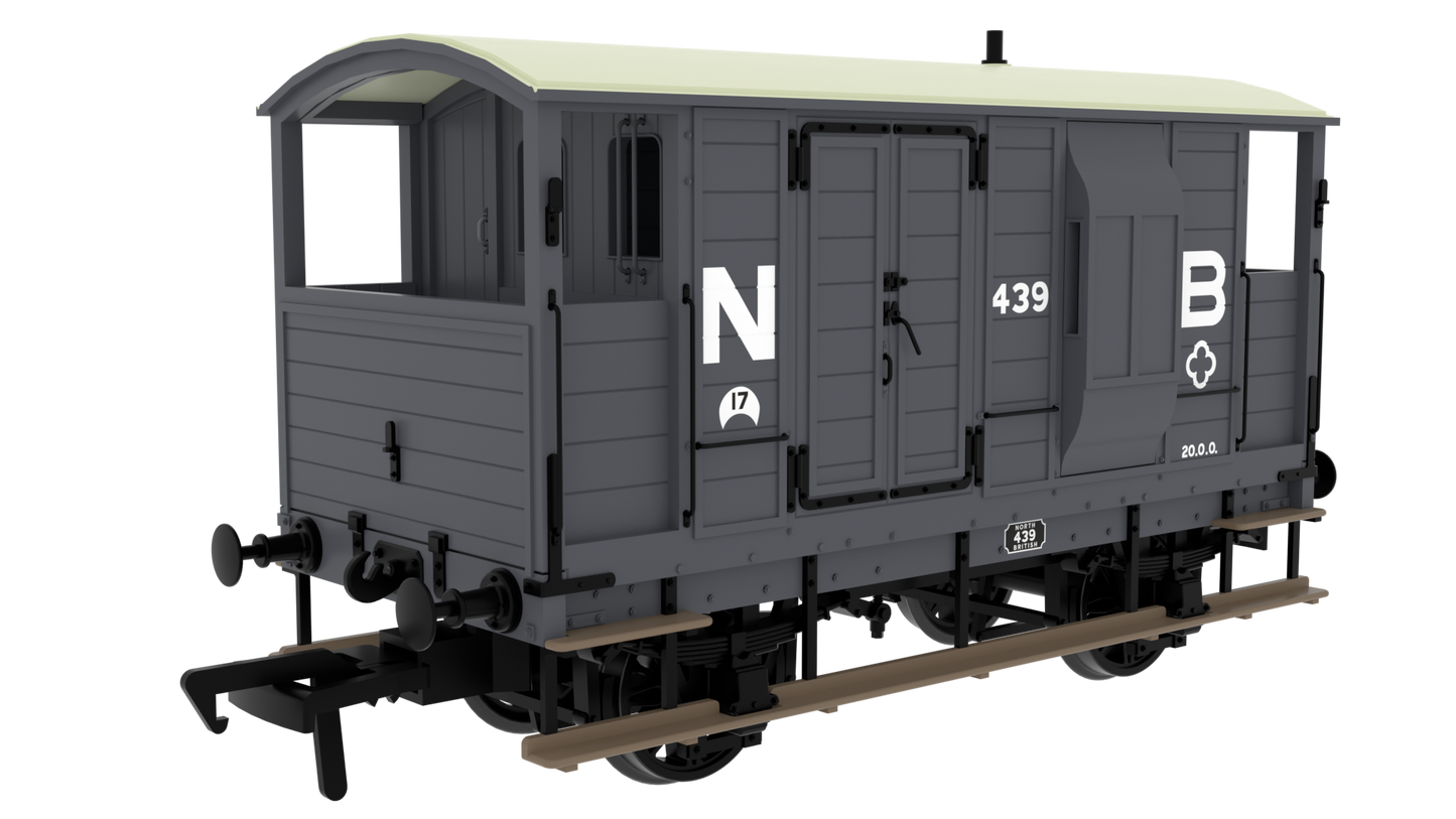 820006 LSWR/WD 20T Brake Van - No. 439 NBR Grey