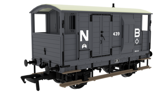 820006 LSWR/WD 20T Brake Van - No. 439 NBR Grey