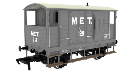 820007 LSWR/WD 20T Brake Van - No. 28 Metropolitan Grey