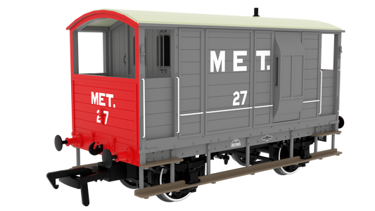 820008 LSWR/WD 20T Brake Van - No. 27 Metropolitan Grey