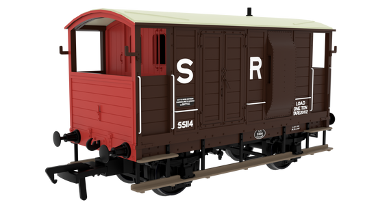 820009 LSWR/WD 20T Brake Van - No. 55114 SR Brown (pre-36)