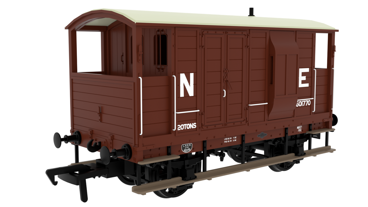820011 LSWR/WD 20T Brake Van - No. 601770 LNER Oxide (pre-36)