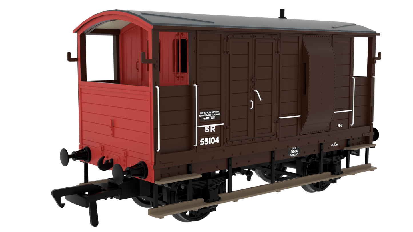 820014 LSWR/WD 20T Brake Van - No. 55104 SR Brown (post-36)