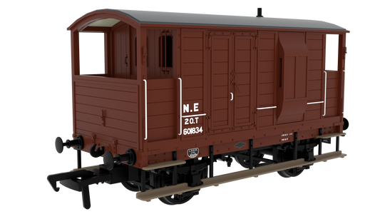 820016 LSWR/WD 20T Brake Van - No. 601834 LNER Oxide (post-36)