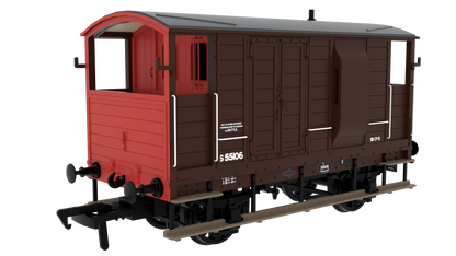 820018 LSWR/WD 20T Brake Van - No. S55106 BR(S) Brown