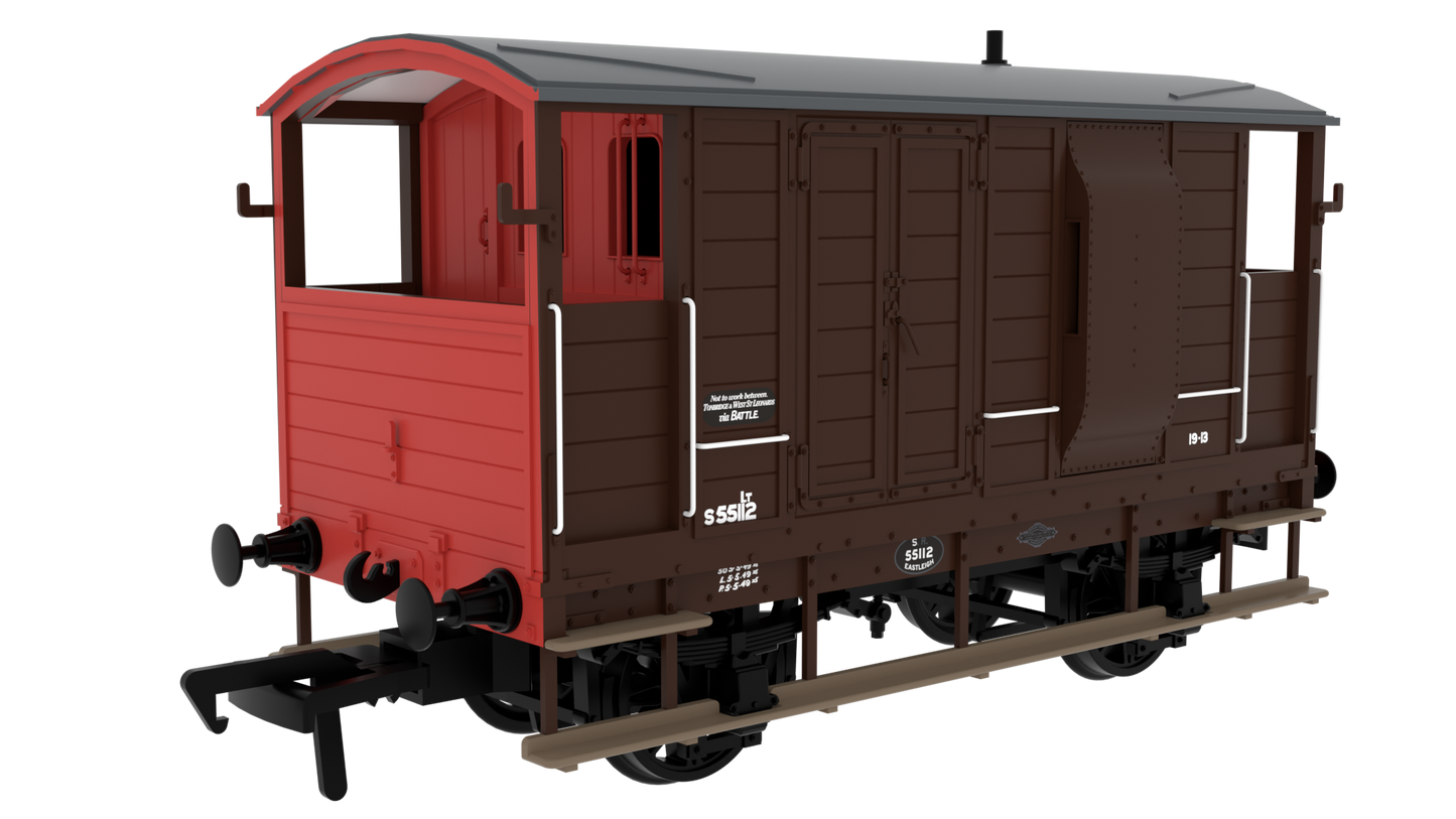820019 LSWR/WD 20T Brake Van - No. S55112 BR(S) Brown