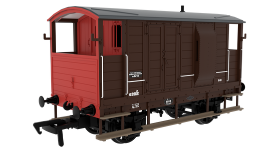 820019 LSWR/WD 20T Brake Van - No. S55112 BR(S) Brown