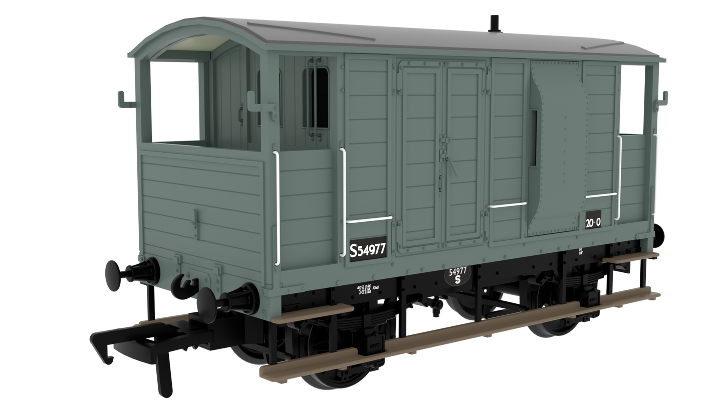 820020 LSWR/WD 20T Brake Van - No. S54977 BR Grey