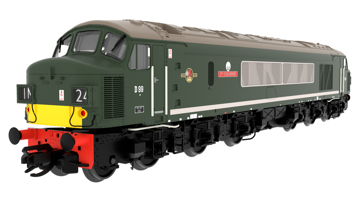 823102 Class 45 'Peak' D99 "3rd Carabinier" BR Green With Small Yellow Panels Diesel Locomotive